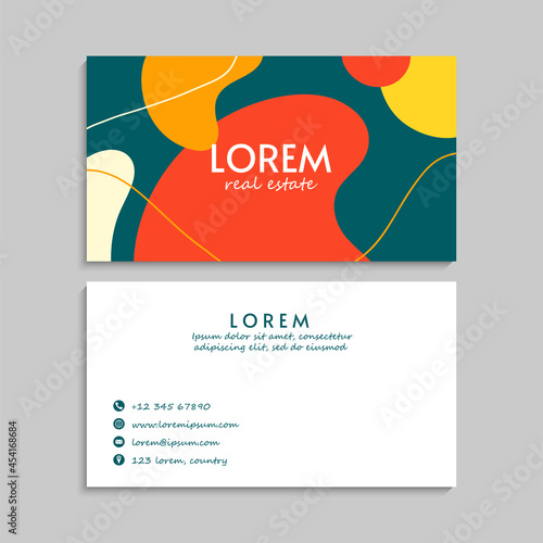 Business Card Set. Vector illustration. EPS10