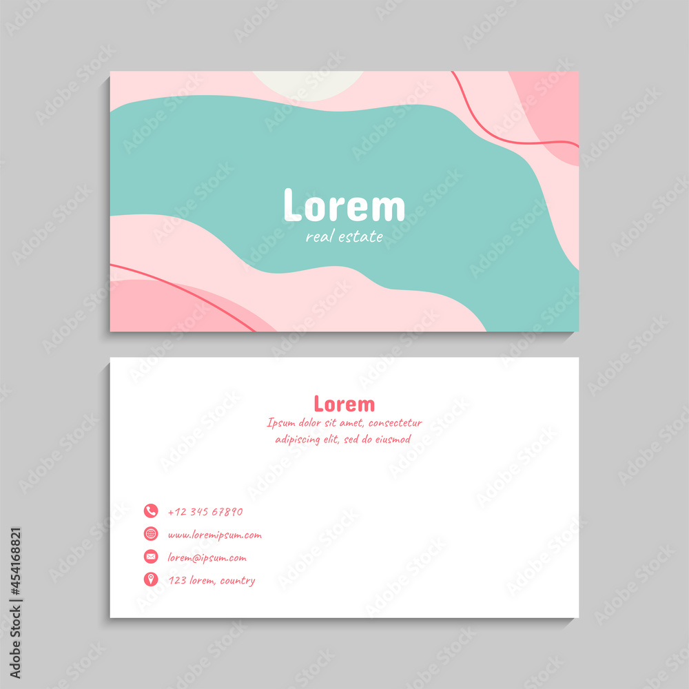 Fototapeta premium Business Card Set. Vector illustration. EPS10