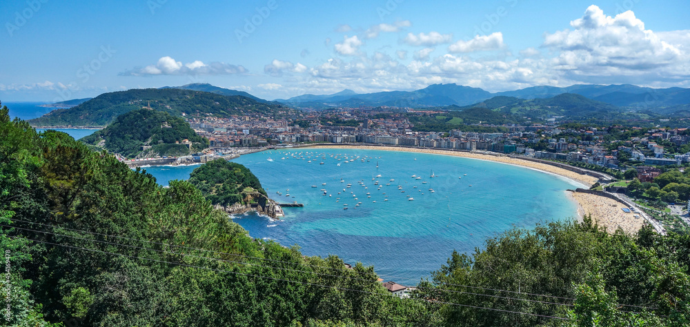 Views of San Sebastian and La Concha Bay from Monte Igeldo