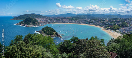 Views of San Sebastian and La Concha Bay from Monte Igeldo photo