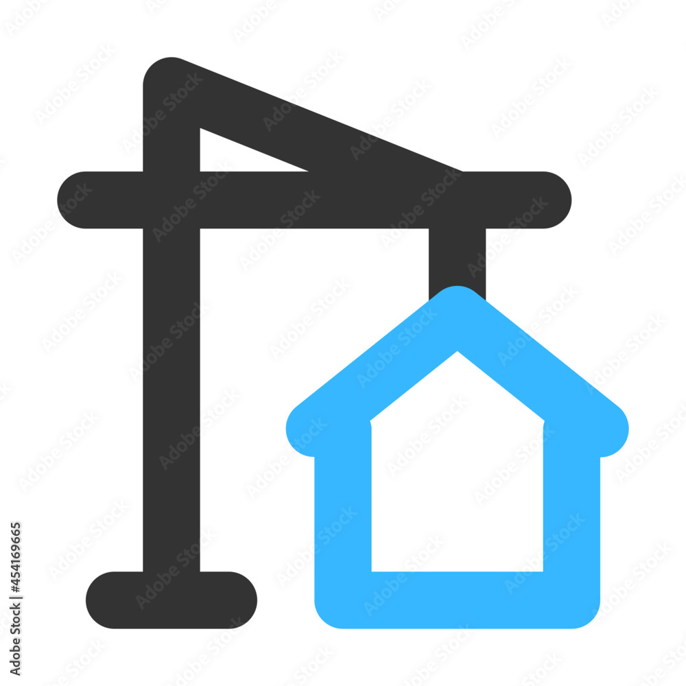 Construction Crane icon illustration Construction Crane icon illustration
