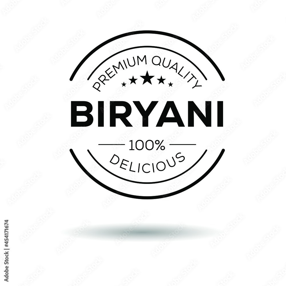 Obraz premium Creative (Biryani) logo template, Biryani sticker, vector illustration.