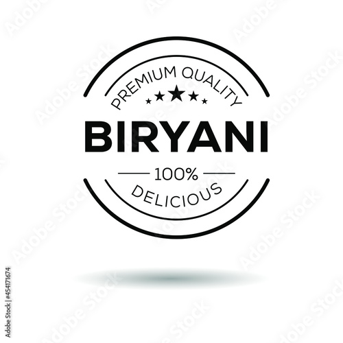 Creative (Biryani) logo template, Biryani sticker, vector illustration.