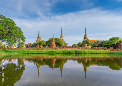 temple city of Ayutthaya which is the old capital of Thailand before Bangkok. Defeated by Burma, burn and abandoned. Only some pagodas and ruins of bricks left