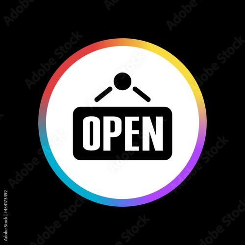 Open Sign - Sticker