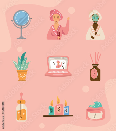 nine home spa icons