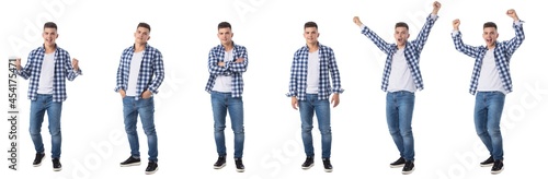 Full length portraits of young man
