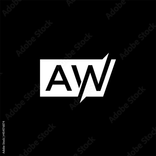 AW Letter Logo Design Template Vector