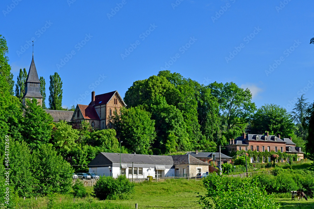 Radepont; France - june 24 2021 : picturesque village