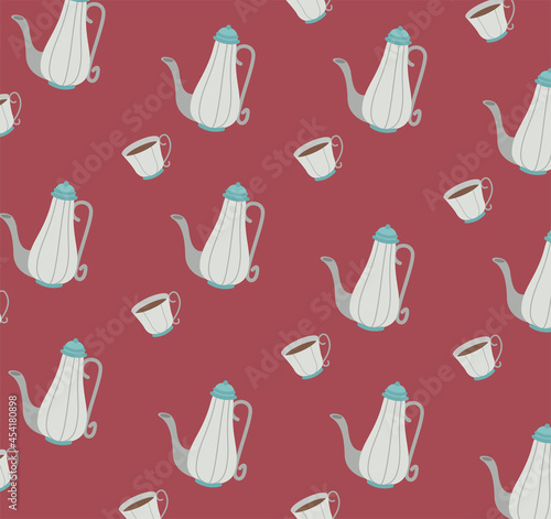 teapots and teacups pattern