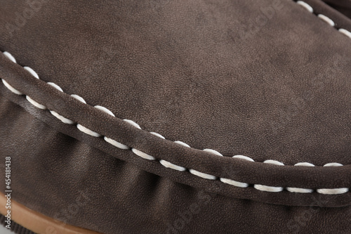 Close-up suede leather men shoes