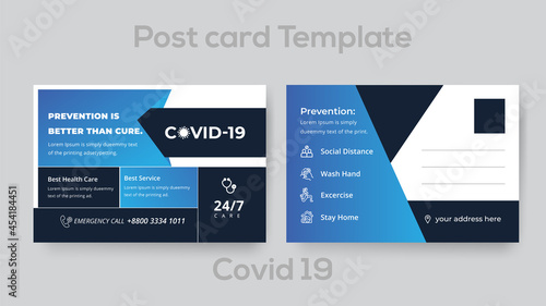stay home stay safe COVID -19 coronavirus postcard design