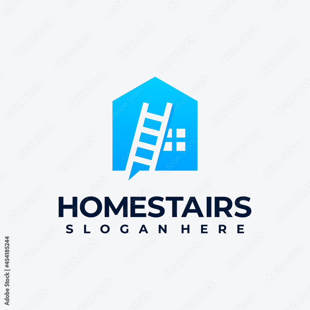 logo home stairs logo design idea, logo home stairs logo design idea,