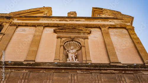 view of the old town of Mazara del Vallo, Sicily, Italy.church detail