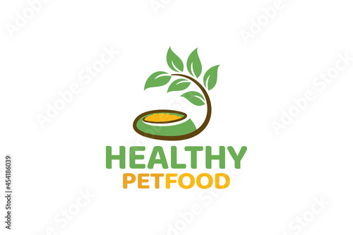 healthy pet food logo vector graphic for any business especially for pet food shop, organic pet food, shop, store, clinic, etc.