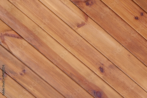 the ceiling of their lacquered boards close up