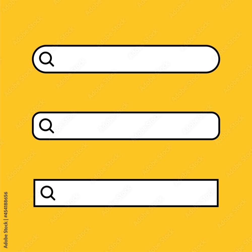 Set of search bar interface for web site template. Simple search bar flat design template for user interface. Set of search bar interface for web site template. Simple search bar flat design template for user interface.