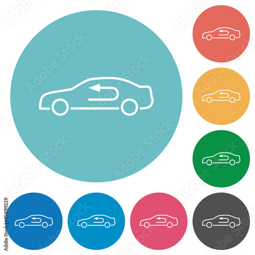 Car airflow adjustment internal flat round icons