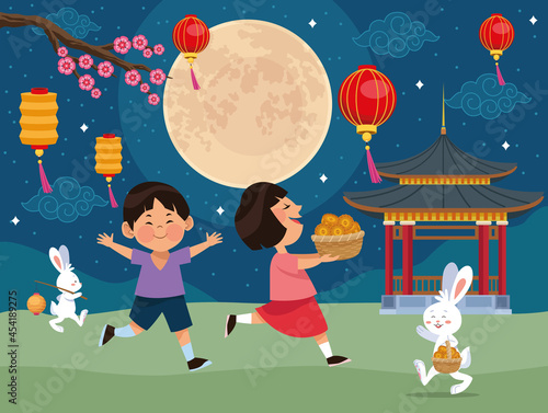 kids in mid autumn festival