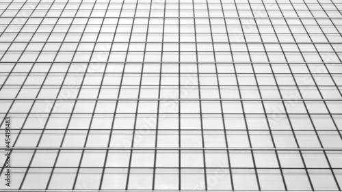 Modern architectural details. Modern glass facade with a geometric pattern. Contemporary corporate business architecture. Red sun on horizon. Black and white toned image. © Grand Warszawski