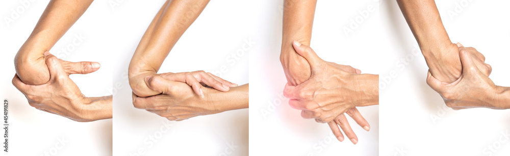 Fototapeta premium Muscle symptom and injury of the wrist of the hand and finger of a person