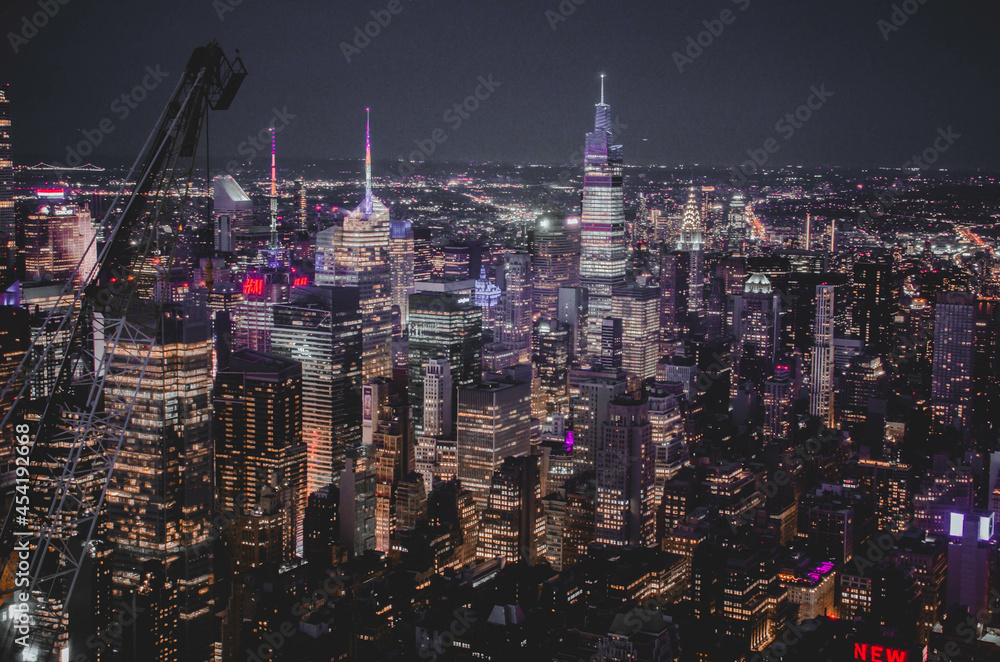 Fototapeta premium buildings in new york seen from a skyscraper