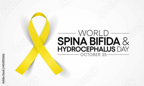 World Spina Bifida and Hydrocephalus Day is observed every year on October 25, is a condition that affects the spine and is usually apparent at birth. It is a type of neural tube defect (NTD). vector photo