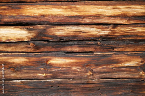 Deski drewniane poziome brązowe niejednolite © Seance_Photo_Sylwia
