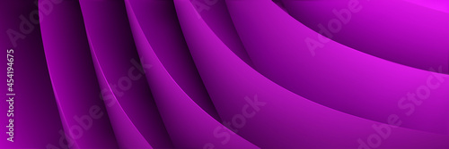 Abstract background of curved volumetric paper sheets in purple colors