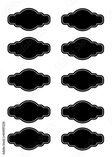 Kitchen seasoning pantry label organizer in black white classic style vector set collection. Kitchen stickers. Vector illustration. 