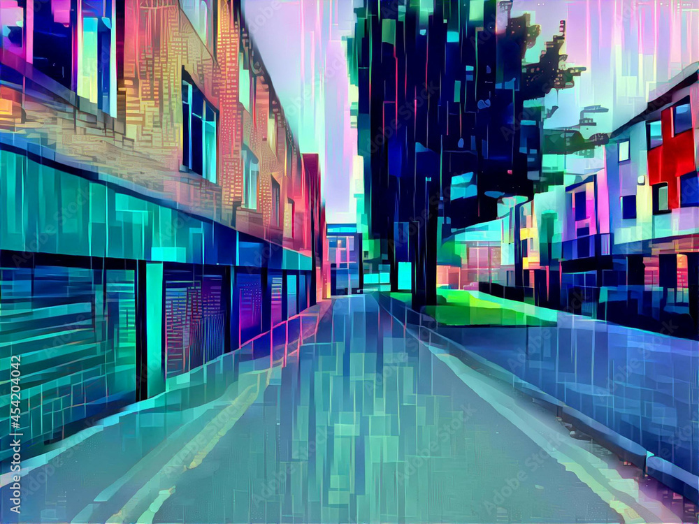 Longcroft Place in, Bradford, Yorkshire, digital art Longcroft Place in, Bradford, Yorkshire, digital art