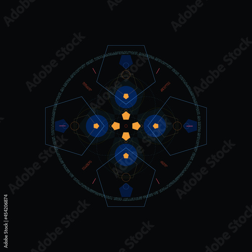 Circular Ancient HUD and UI interface