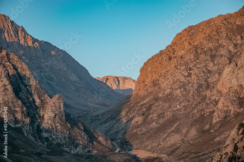 little canyon panorama in morning