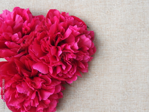 Pink fragrant flowers on the table. For postcards.