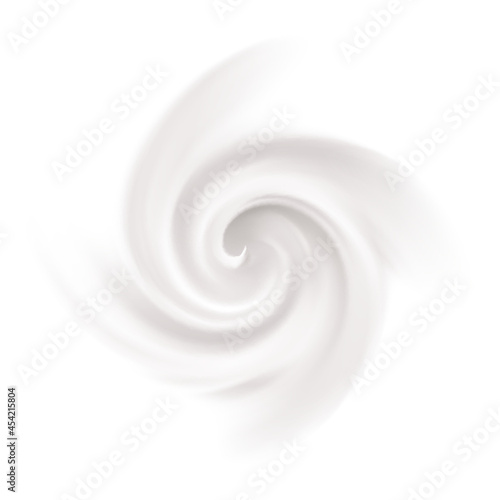 White Cream Mousse, a Mixed Dairy Product, Tasty Dessert for Product Labels Background. Delicious Creamy Milk Vortex Texture Illustration © Dvarg