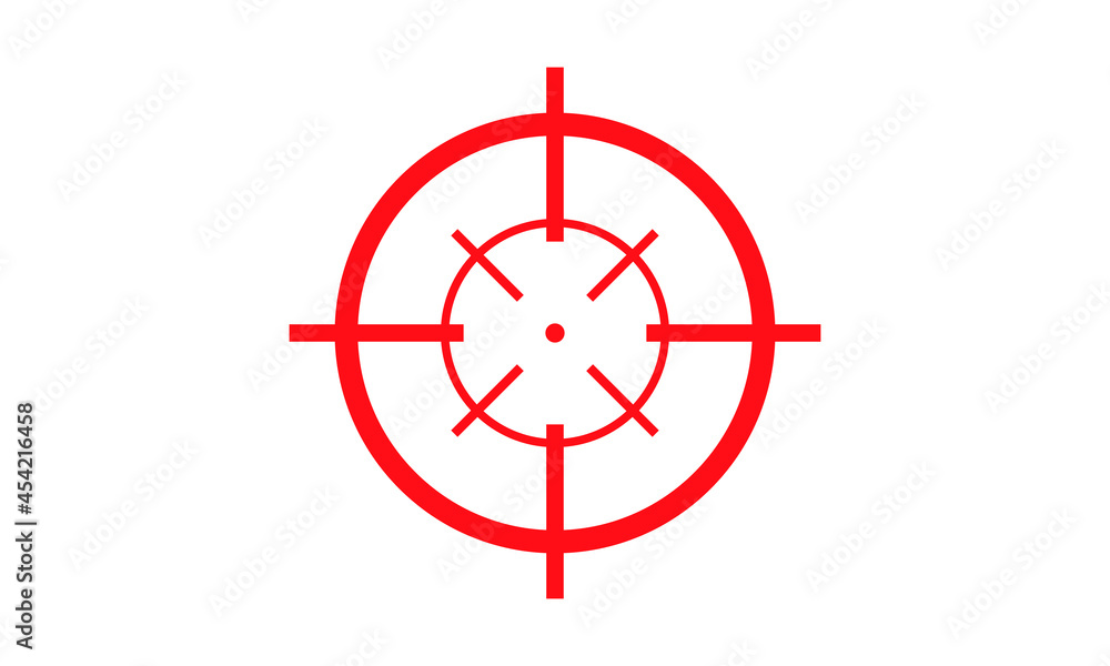 Red target icon, Reticle Icon,Shooting target vector icon Red target icon, Reticle Icon,Shooting target vector icon
