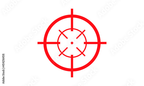 Red target icon, Reticle Icon,Shooting target vector icon