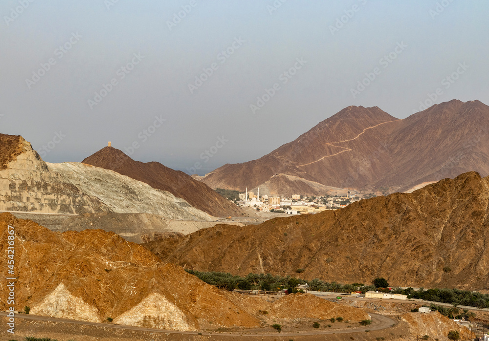 Village in mountains of Khor Fakan mountains of Sharjah Emirate. Outdoors