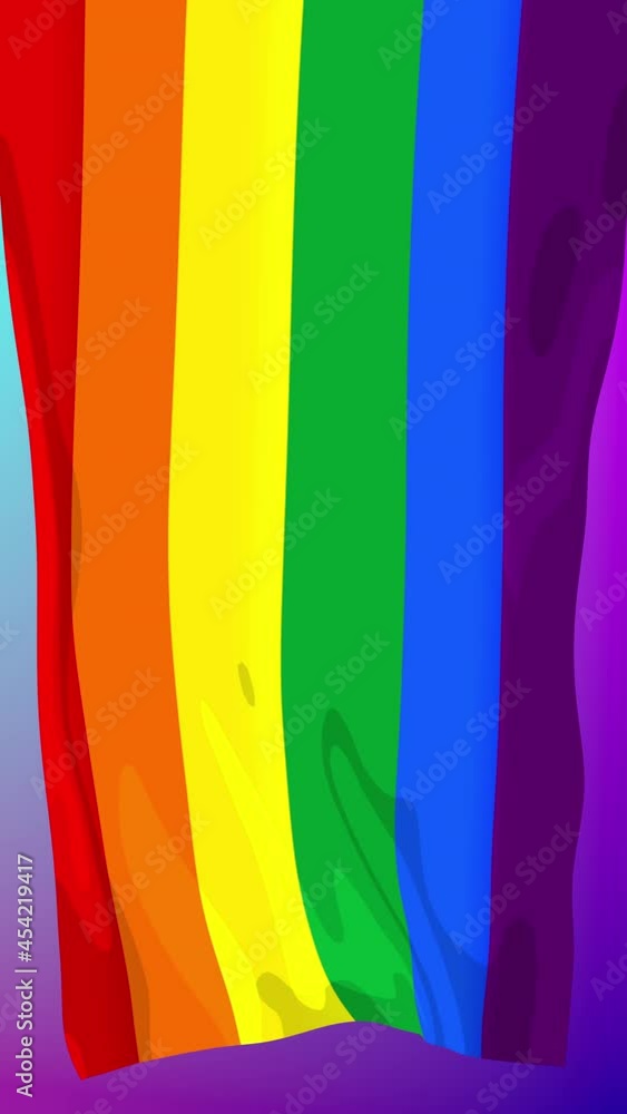 Animated LGBT+ Flag Vertical Background Stock Video | Adobe Stock