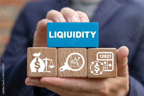 Liquidity and profitability of investments concept. Interest rates on deposits and securities. Profitable shares.
