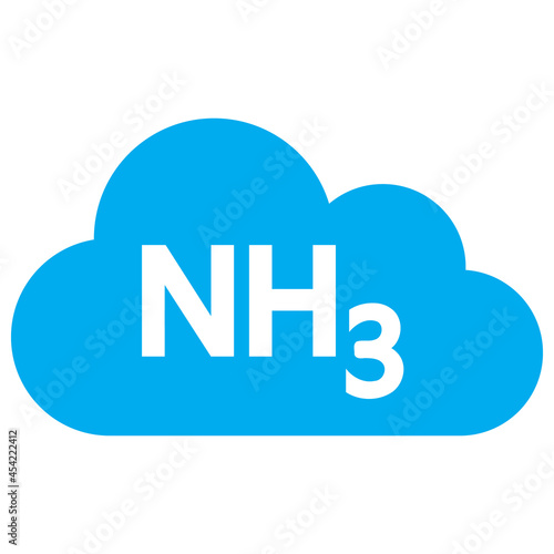 Ammoniac gas icon with flat style. Isolated vector ammoniac gas icon image, simple style.