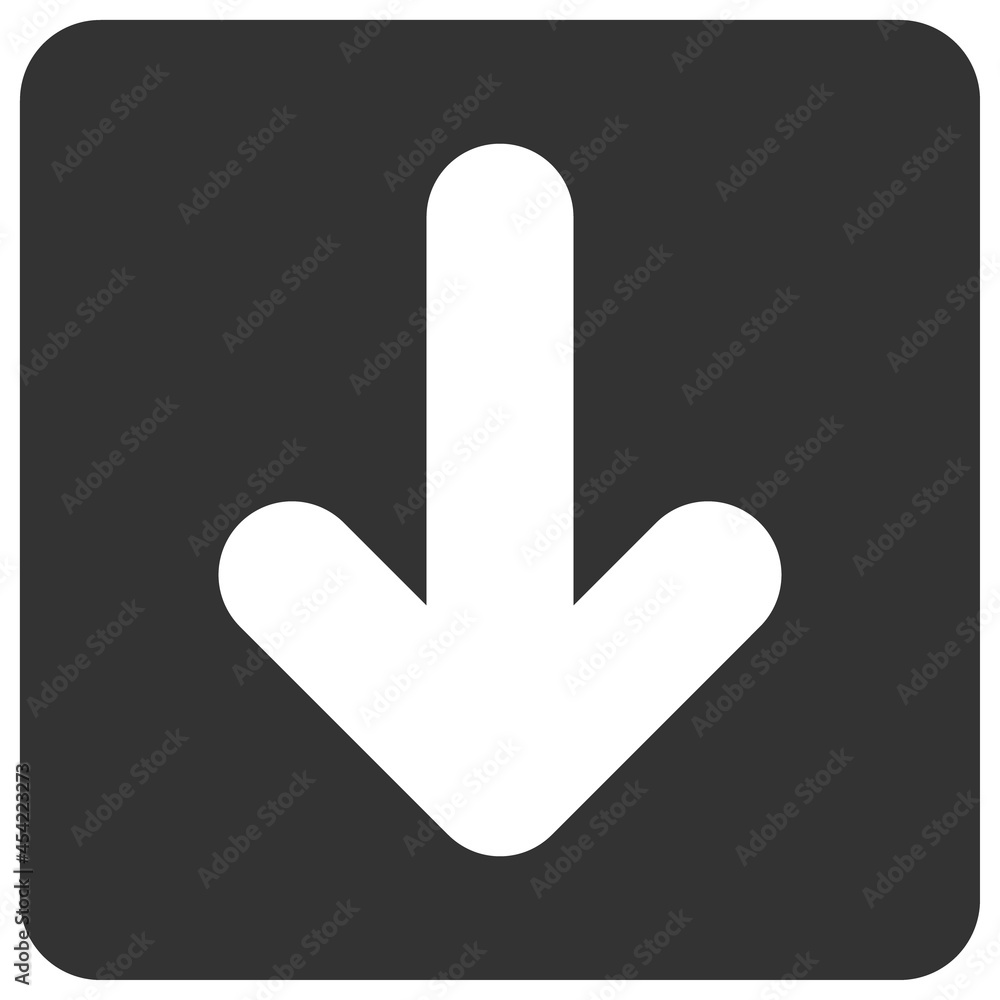 Down cursor icon with flat style. Isolated vector down cursor icon illustrations, simple style. Down cursor icon with flat style. Isolated vector down cursor icon illustrations, simple style.