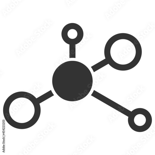 Distribution model icon with flat style. Isolated vector distribution model icon image, simple style.