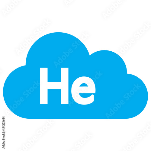 Helium gas icon with flat style. Isolated vector helium gas icon illustrations, simple style.