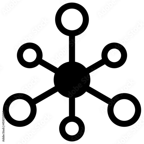 Network icon with flat style. Isolated vector network icon illustrations, simple style.