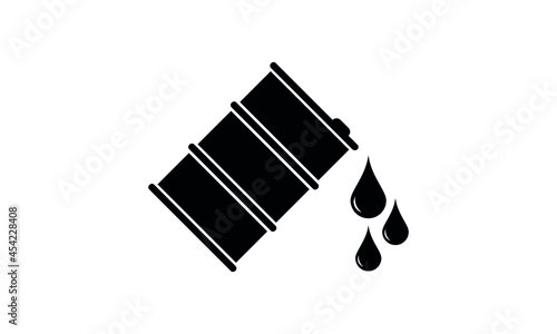 Oil barrel icon vector, crude oil drum vector icon gasoline gallon storage