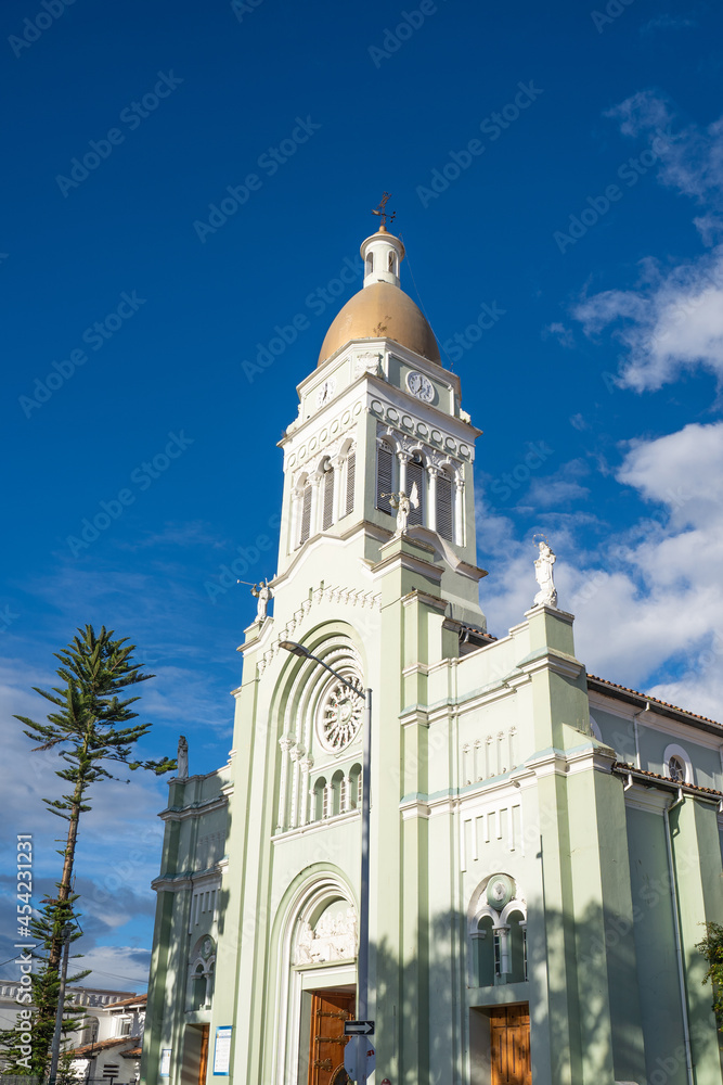 Immaculate Conception Parish at the Main Park of Cajicá, Cundinamarca, Colombia.