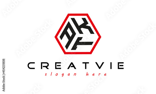 geometric monogram AKT letter  logo  design vector, business logo, icon shape logo, stylish logo template
