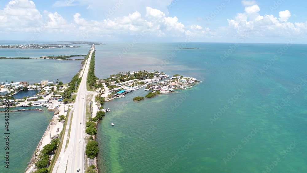 Drone View of Conch Key Marathon Florida 