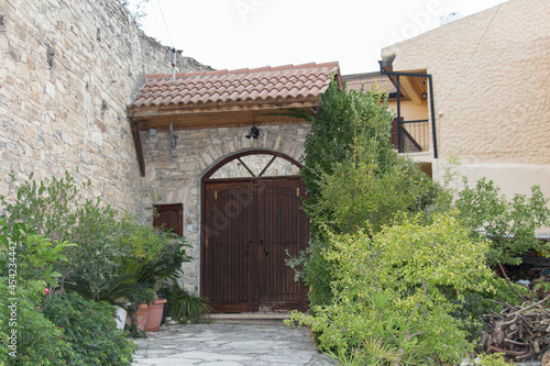 Typical street in village Pano Lefkara, Cyprus.